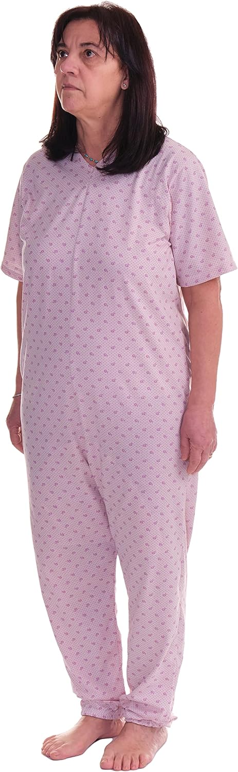 FERRUCCI COMFORT Schlafanzug für Gesundheit, Kurzarm, 1 Reissverschluss, hinten hinten, für den Somm