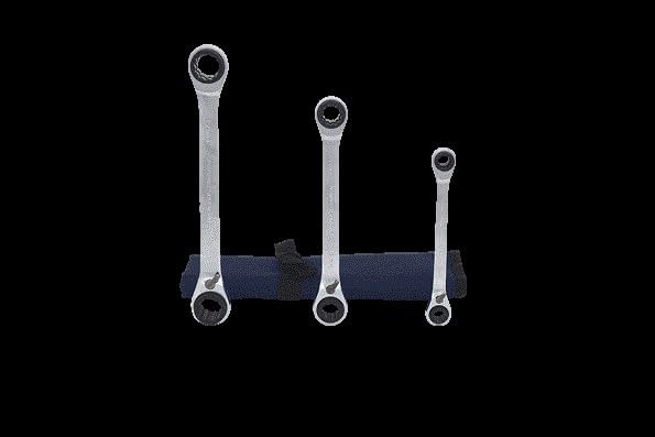 KS Tools 503.4540 4 in 1 GEARplus umschaltbar Doppel-Ratschenringschlüssel-Satz, 3-tlg