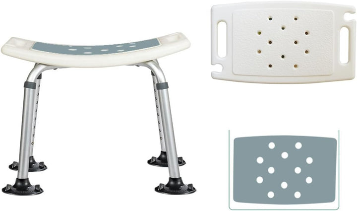 Adjustable Bath Chair,Höhenverstellbar Duschhocker, Anti-Rutsch Badsitz Duschhilfe Duschsitz,150KG K