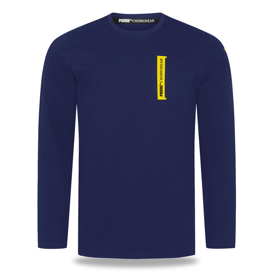 PUMA Workwear Advanced Kollektion - Longsleeve Herren Pullover - Brusttasche und Utility Fach an der