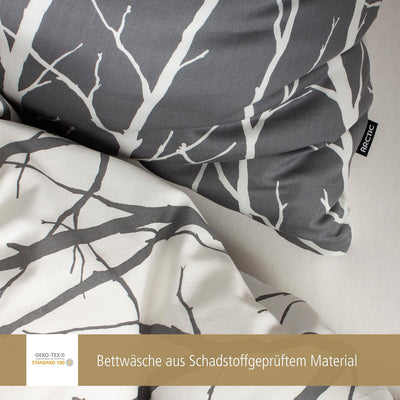 Arctic Bettwäsche 135x200 Satin I Bettbezug aus 100% Baumwolle mit Oeko-Tex Standard 100 I Bettzeug