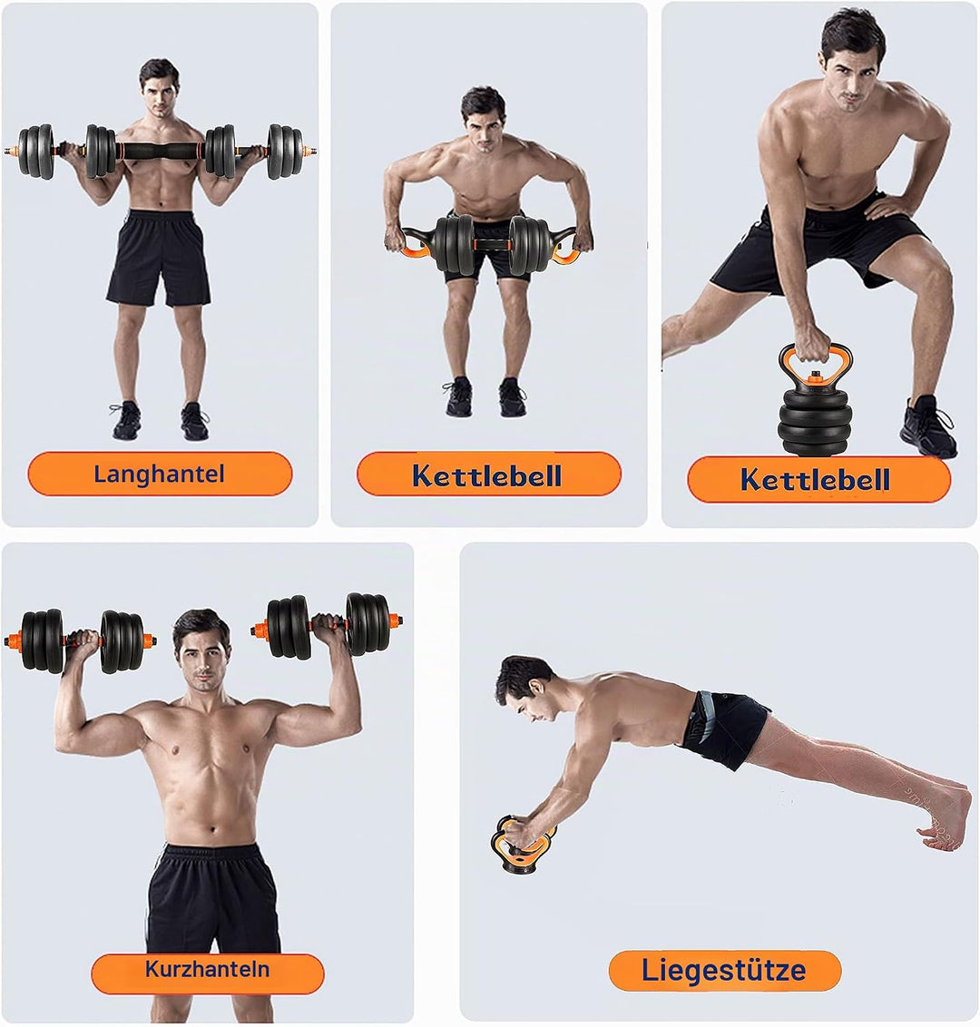 CCLIFE Hanteln Set 2er Kurzhanteln 20 30 40kg Hantelset professionell Dumbbell ohne Verbindungsstahl