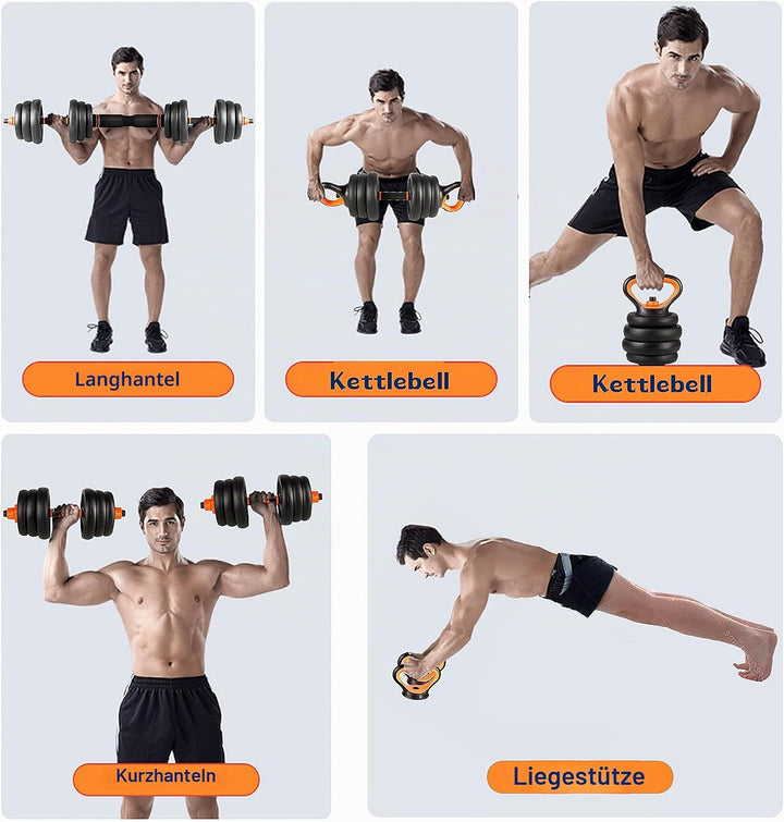 CCLIFE Hanteln Set 2er Kurzhanteln 20 30 40kg Hantelset professionell Dumbbell ohne Verbindungsstahl