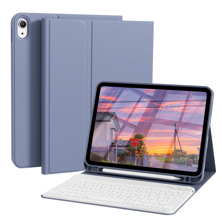 ZOPSGYU Hülle mit Tastatur für iPad (A16) 11/10 Generation (2025/2022, 11/10.9 Zoll), Schutzhülle mi