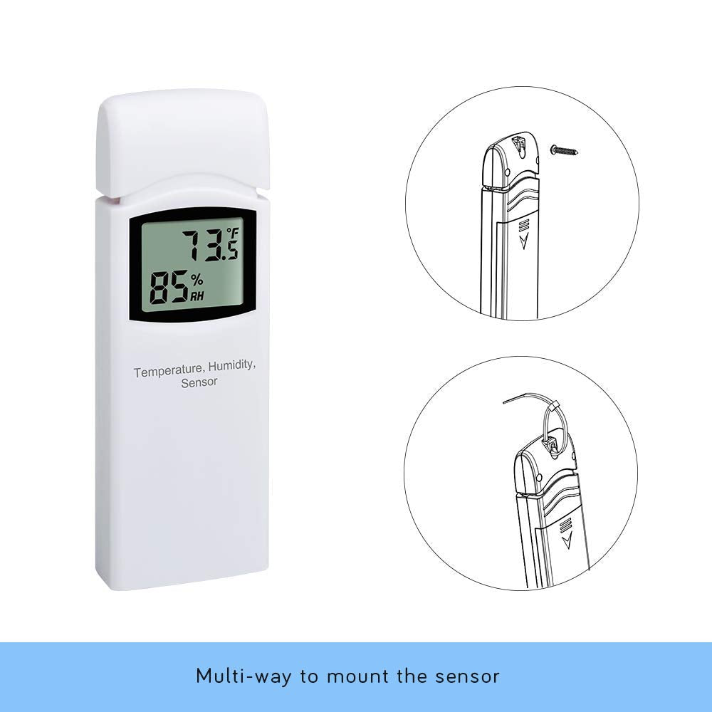 ECOWITT GW1204 WLAN-Mini-Wetterstation, IoT Gateway GW1200 + ein Multikanal-Temperatur-Feuchtigkeits