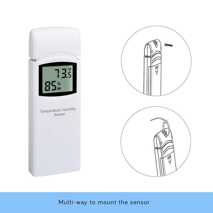 ECOWITT GW1204 WLAN-Mini-Wetterstation, IoT Gateway GW1200 + ein Multikanal-Temperatur-Feuchtigkeits
