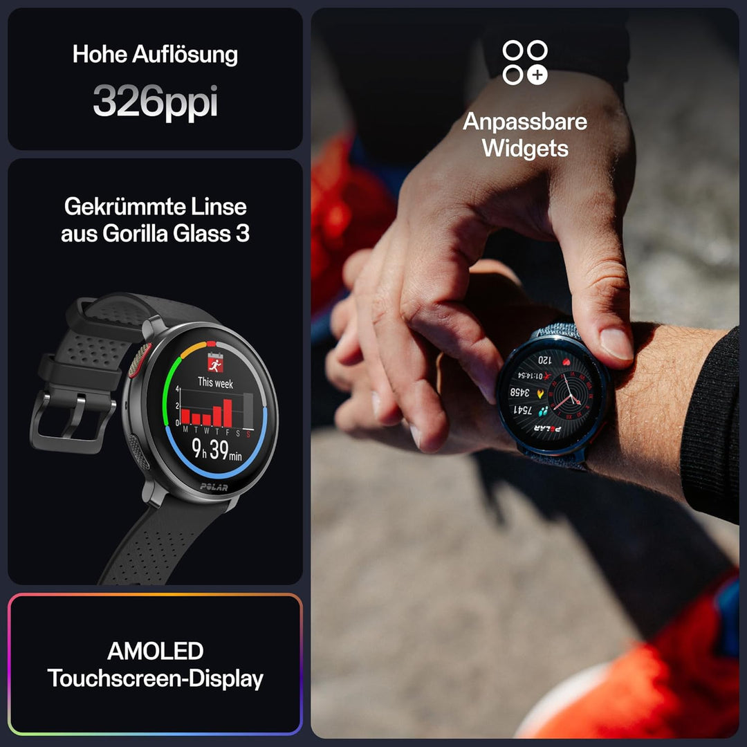 Polar Vantage V3 GPS-Sportuhr mit Herzfrequenzmessung – Erweiterte Akkulaufzeit, Offline-Karten, mit