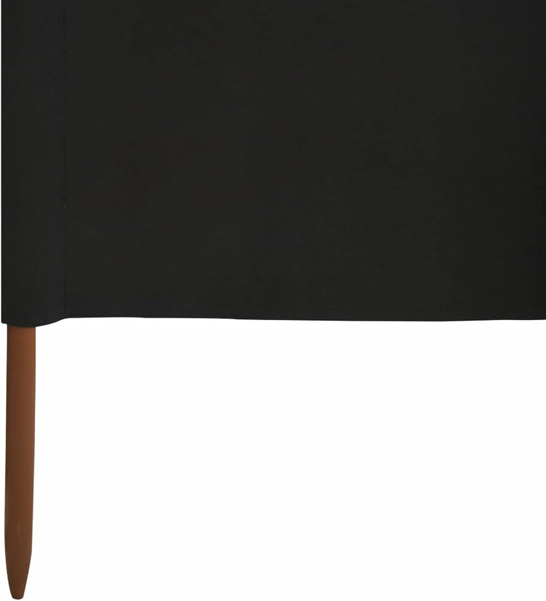 Homgoday 6 Stück Winddichte Stoffpaneele 800 x 80 cm Schwarz für Camping Strand Garten Strand Sichts