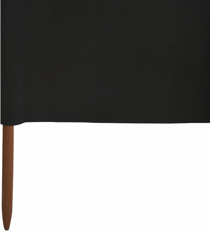 Homgoday 6 Stück Winddichte Stoffpaneele 800 x 80 cm Schwarz für Camping Strand Garten Strand Sichts