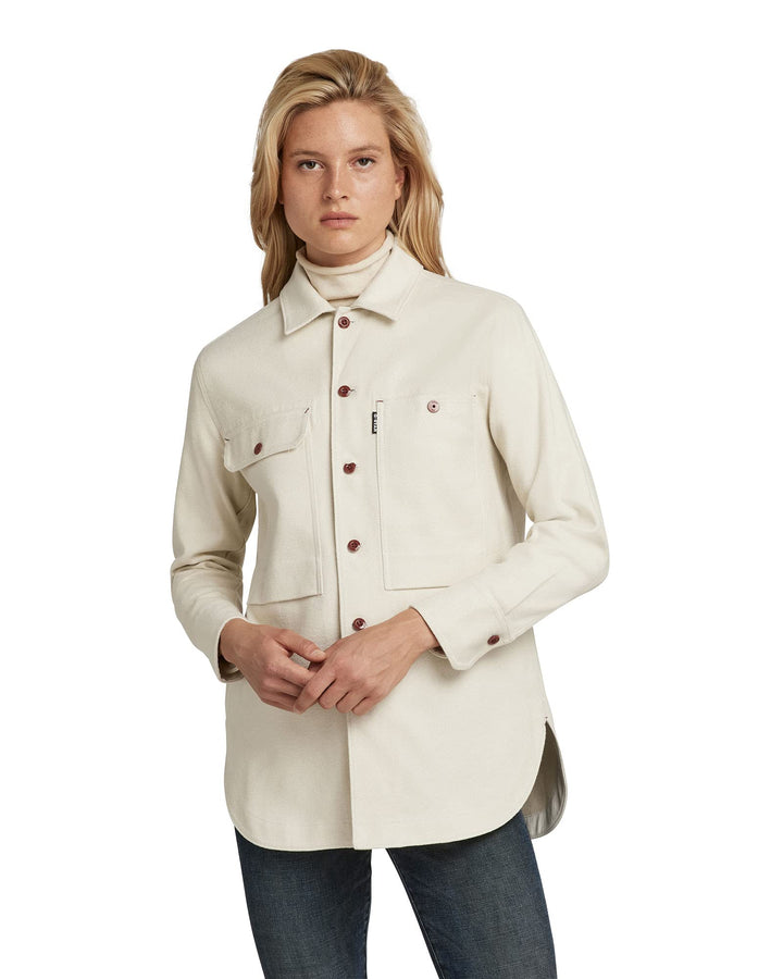 G-STAR Damen Boyfriend Overshirt XS Beige (Ecru D20490-c838-159), XS Beige (Ecru D20490-c838-159)
