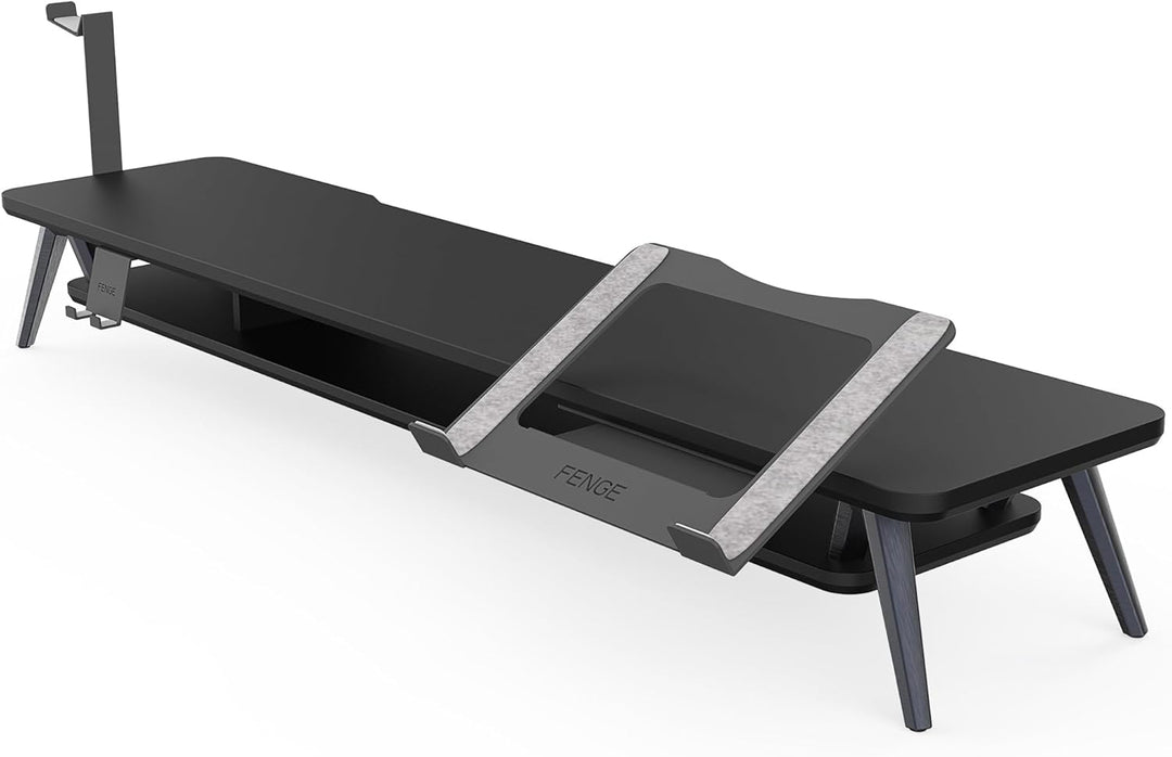 Fenge Dual Monitorständer mit Laptop Halterung/Telefon Halter/Headset Halterung, 2 Etagen Gross Mult