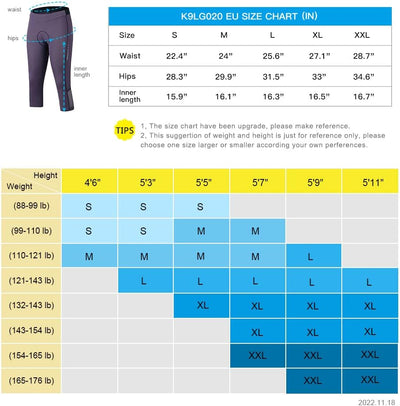 Santic Damen 3/4 Radhose Radsportshorts Gepolstert Fahrradhose Frauen Radsport-Leggings Tights Sitzp