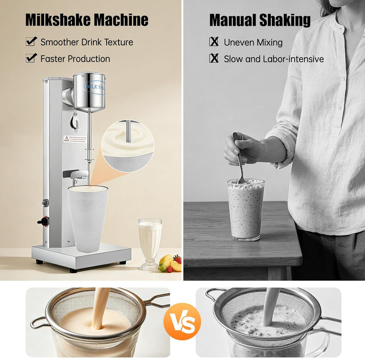 Milchshake Frappe, Protein-Shake Mixer Shaker Proteinshake Elektrisch für Cafés und Milchläden18000
