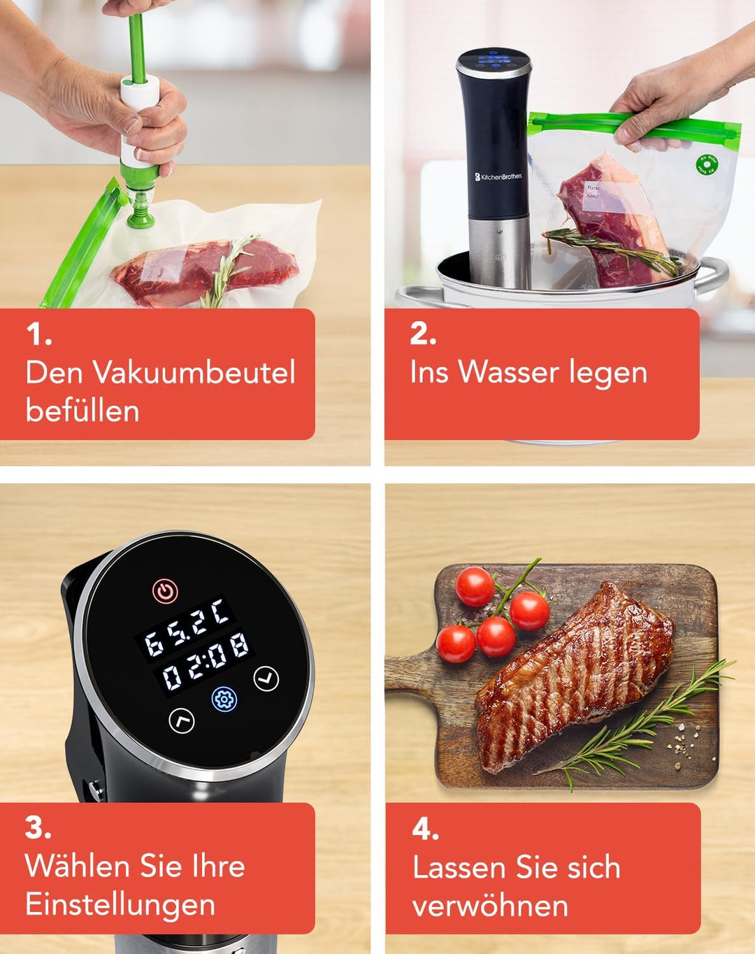 KitchenBrothers Sous Vide Garer - Sous Vide Stick - Souvidestab - Souvidgarer - Suvit Garer - Suvide
