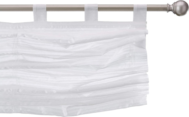 Home Fashion SCHLAUFENRAFFROLLO QUERSTREIFEN SCHERLI GABI, Weiss, 130 X 100 cm, 3