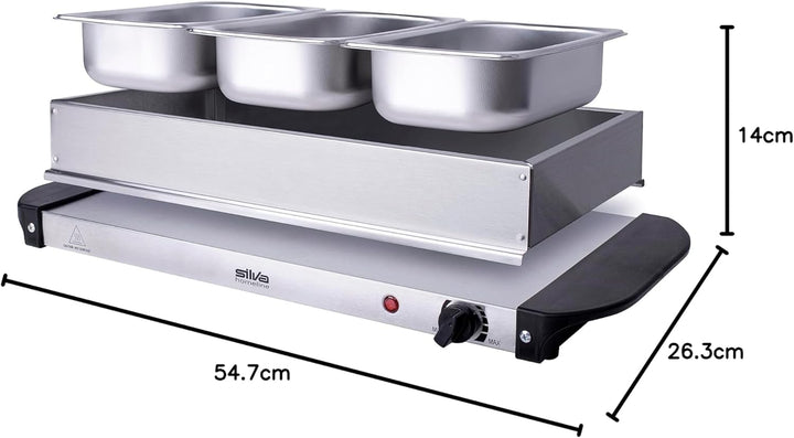 Stay Hot SH 3.1, 2-in-1 Buffetwärmer & Warmhalteplatte, 200 Watt, Ideale Lösung für Buffets, Partys