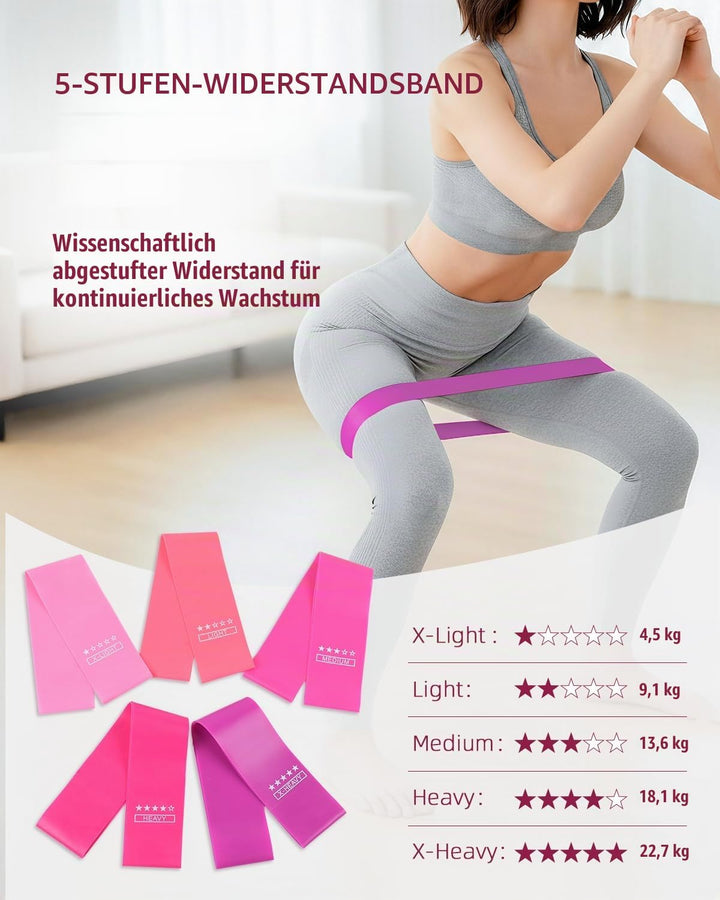 Abahub Pilates Ring Set, 35CM Magic Circle, 25CM Mini Ball,5er Set Fitnessbänder,Yoga Socken,Gleitsc