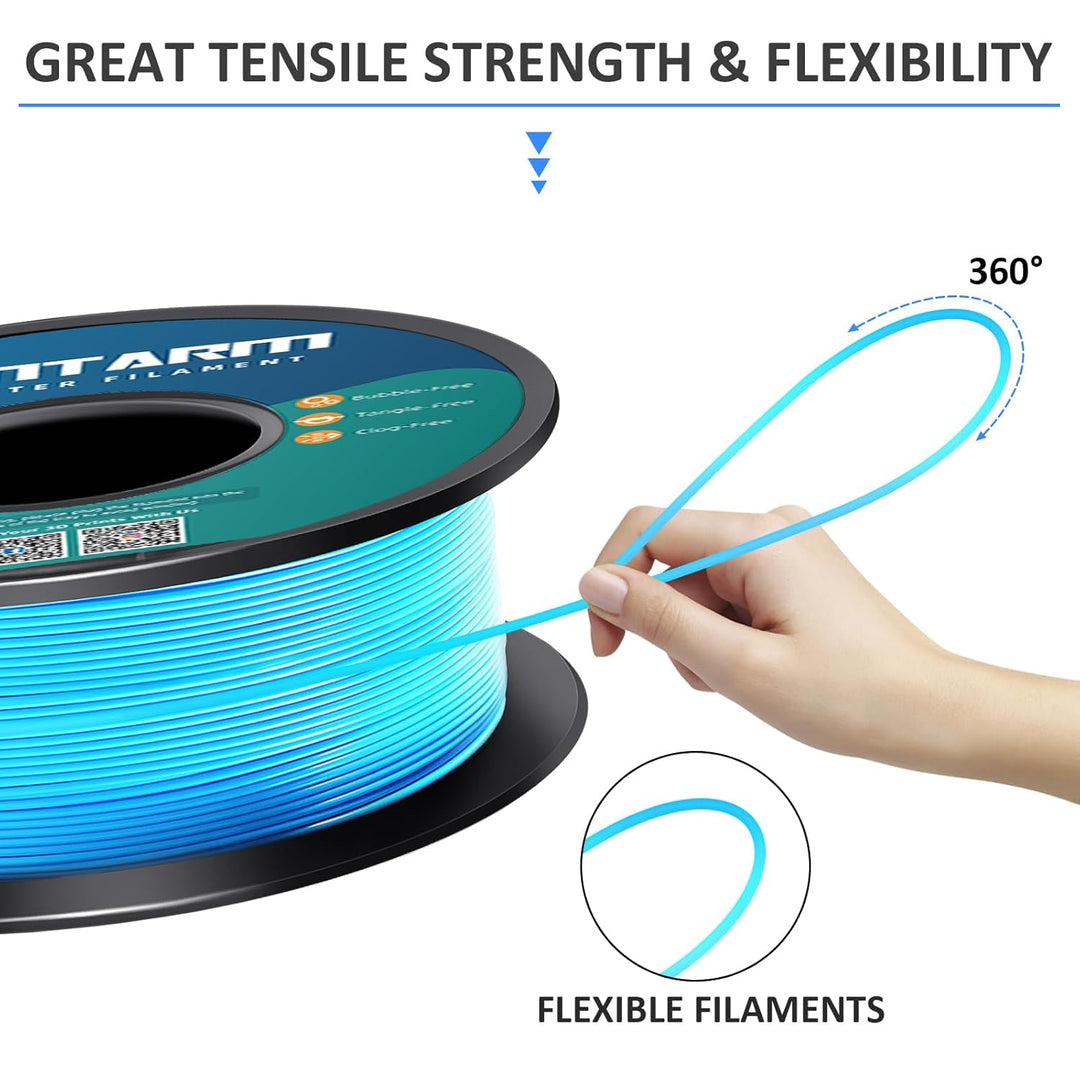 GIANTARM PLA Filament 1.75mm,3D Drucker Filament PLA 1kg,MaBgenauigkeit +/- 0,02mm,3D-Druckmateriali