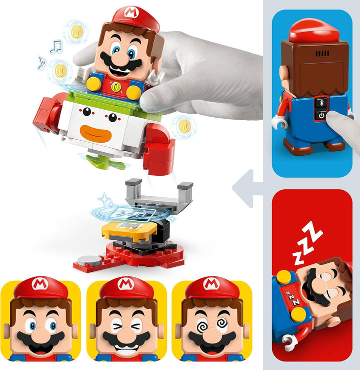 LEGO Super Mario Abenteuer mit dem interaktiven Mario, Set mit Junior-Clown-Kutsche, Spielzeug-Yoshi