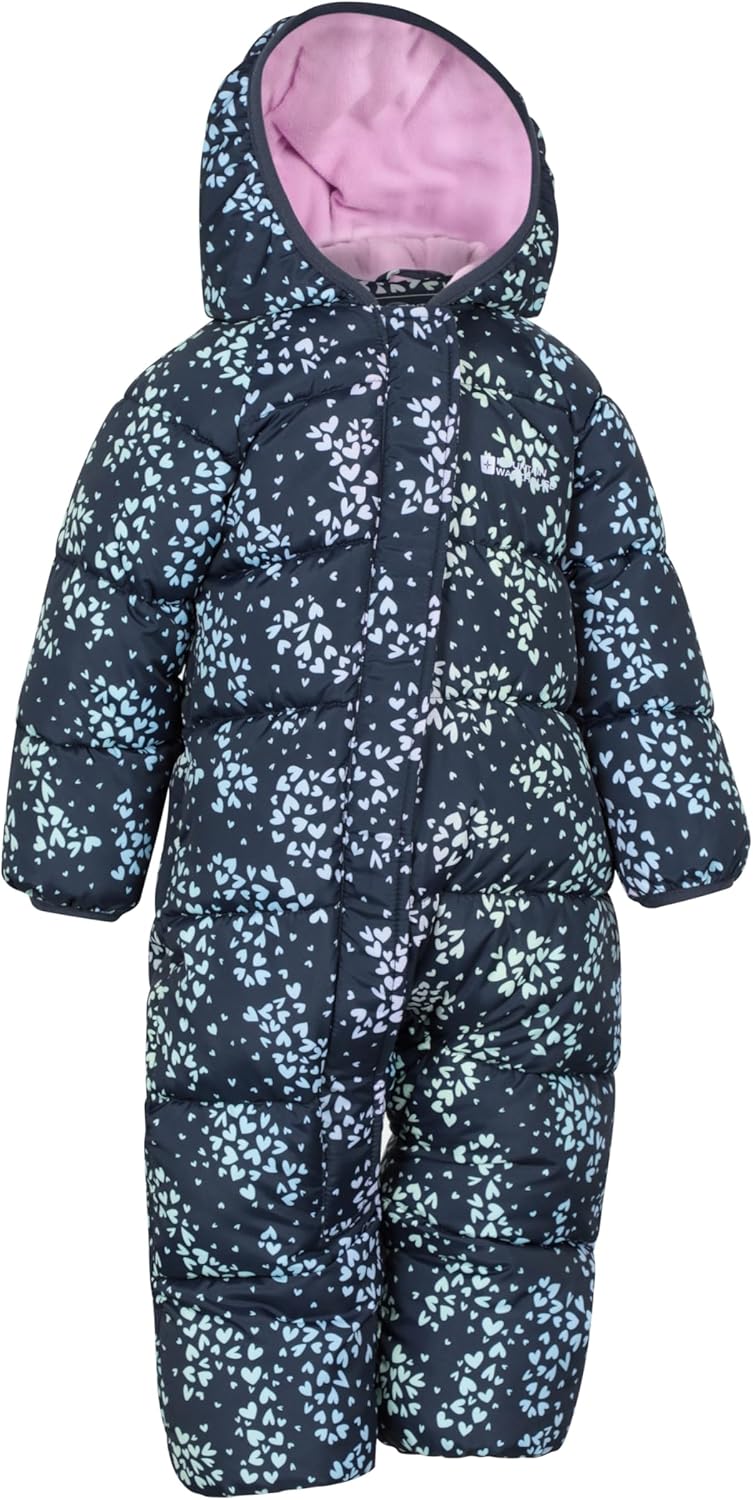 Mountain Warehouse Frosty Kinder Winter Anzug Gefüttert Schneeanzug 6-12 Monate Marineblau (Gedruckt