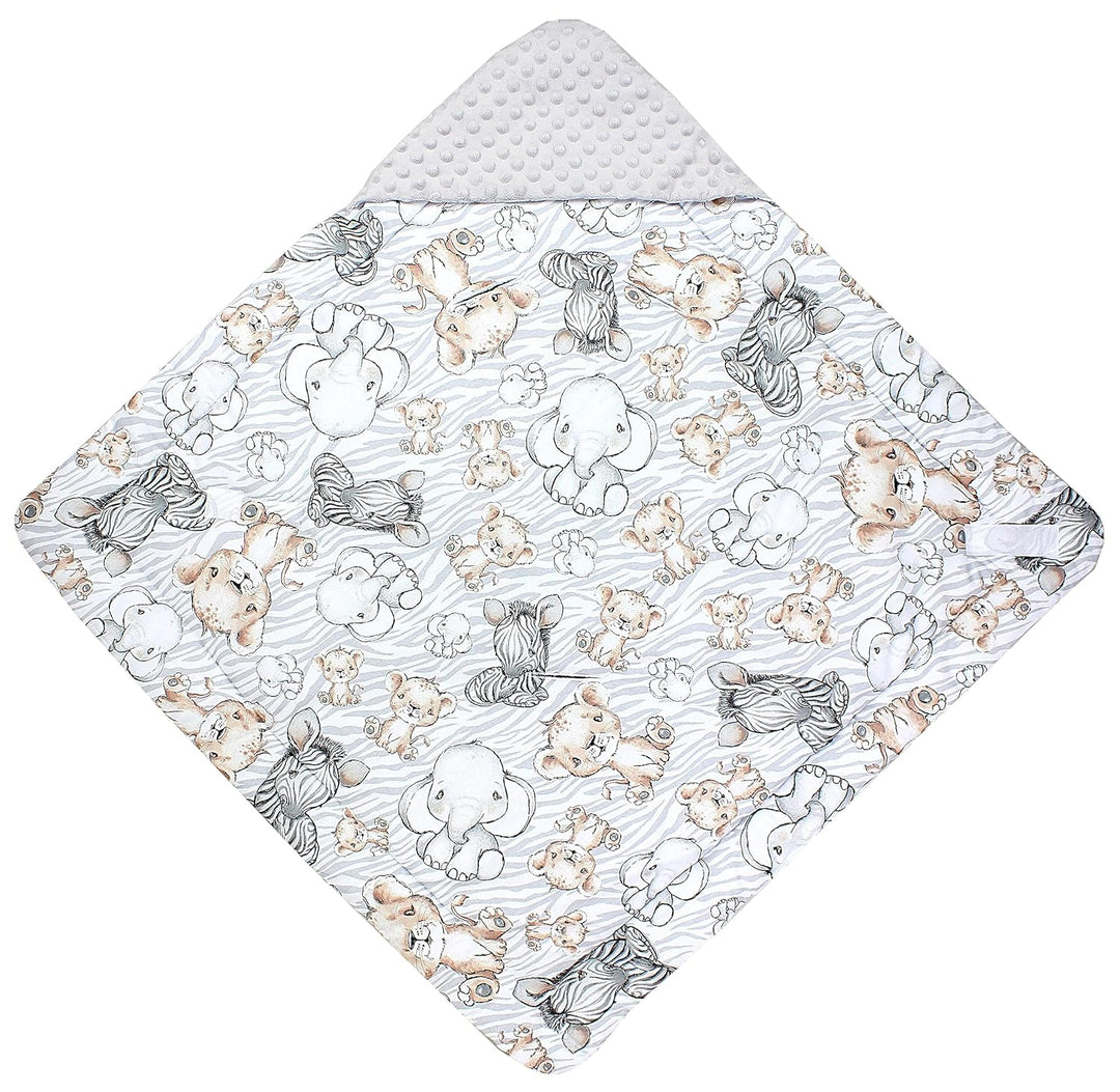 TupTam Baby Winter Einschlagdecke Babydecke 75x75cm für Autositz Babyschale Wattiert Minky Baumwolle