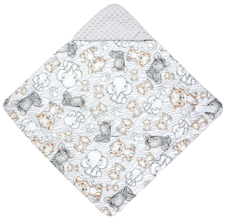 TupTam Baby Winter Einschlagdecke Babydecke 75x75cm für Autositz Babyschale Wattiert Minky Baumwolle