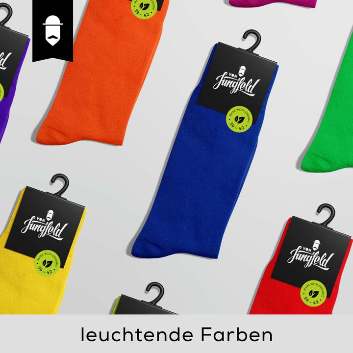 von Jungfeld - Herren Socken/Strumpf Herrensocken 3er-Pack einfarbig 43-46 Dunkelgrün, 43-46 Dunkelg