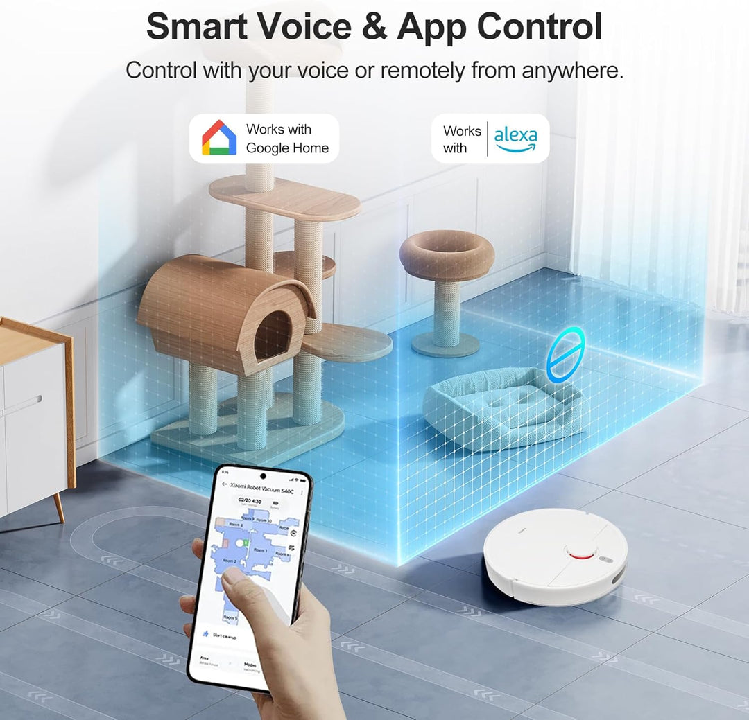 XIAOMI Saugroboter S40C, Staubsauger und Mopp 2-in-1, 5000 Pa Sauger mit LDS-Laser-Navigation, autom