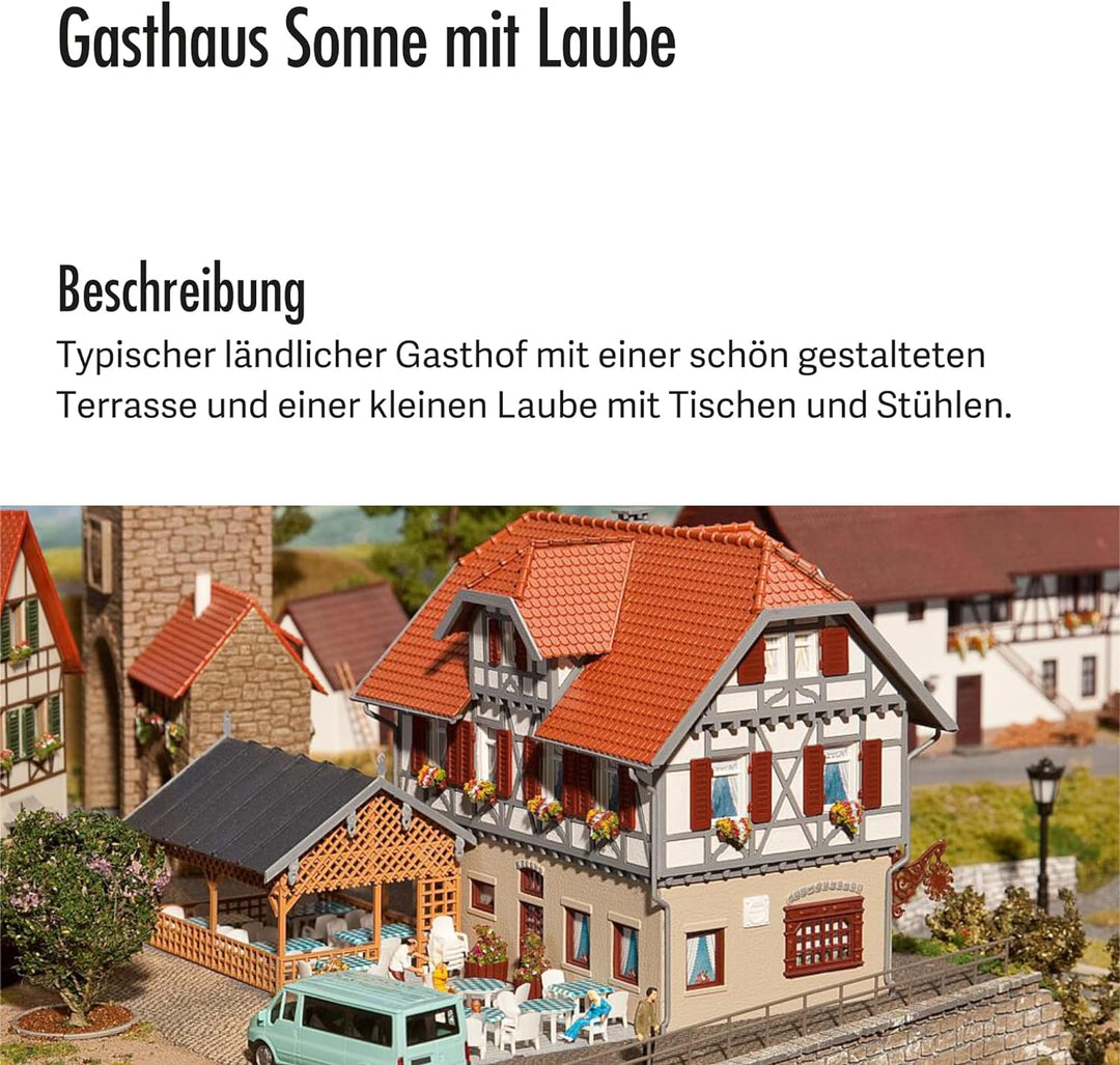 Faller FA130438 - Gasthaus Sonne mit Laube, 18.5 x 7.7 x 27.9 cm