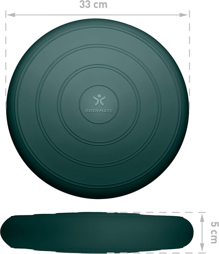 BODYMATE Ballsitzkissen COMFORT inkl. Pumpe 33cm Durchmesser - Balance-Kissen, Sitzballkissen, Luftk