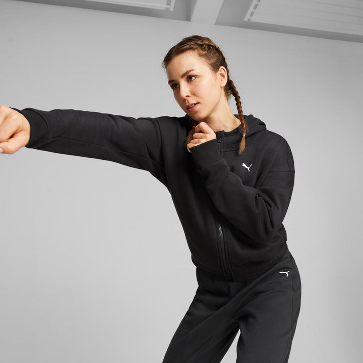 PUMA Damen Train Favorite Fleece Full Zip, Puma Schwarz
