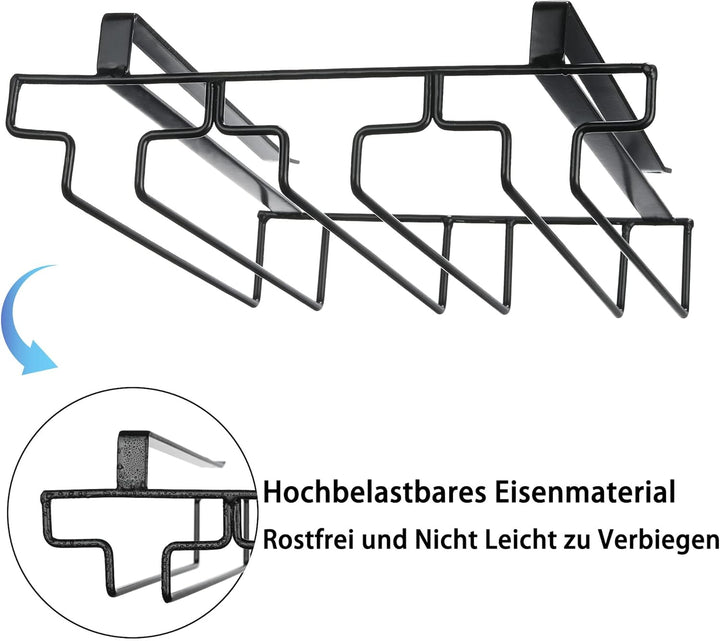 FOMANSH Weinglashalter unter dem Schrank, Gläserhalter für Weingläser Stielgläser, hängender Weingla