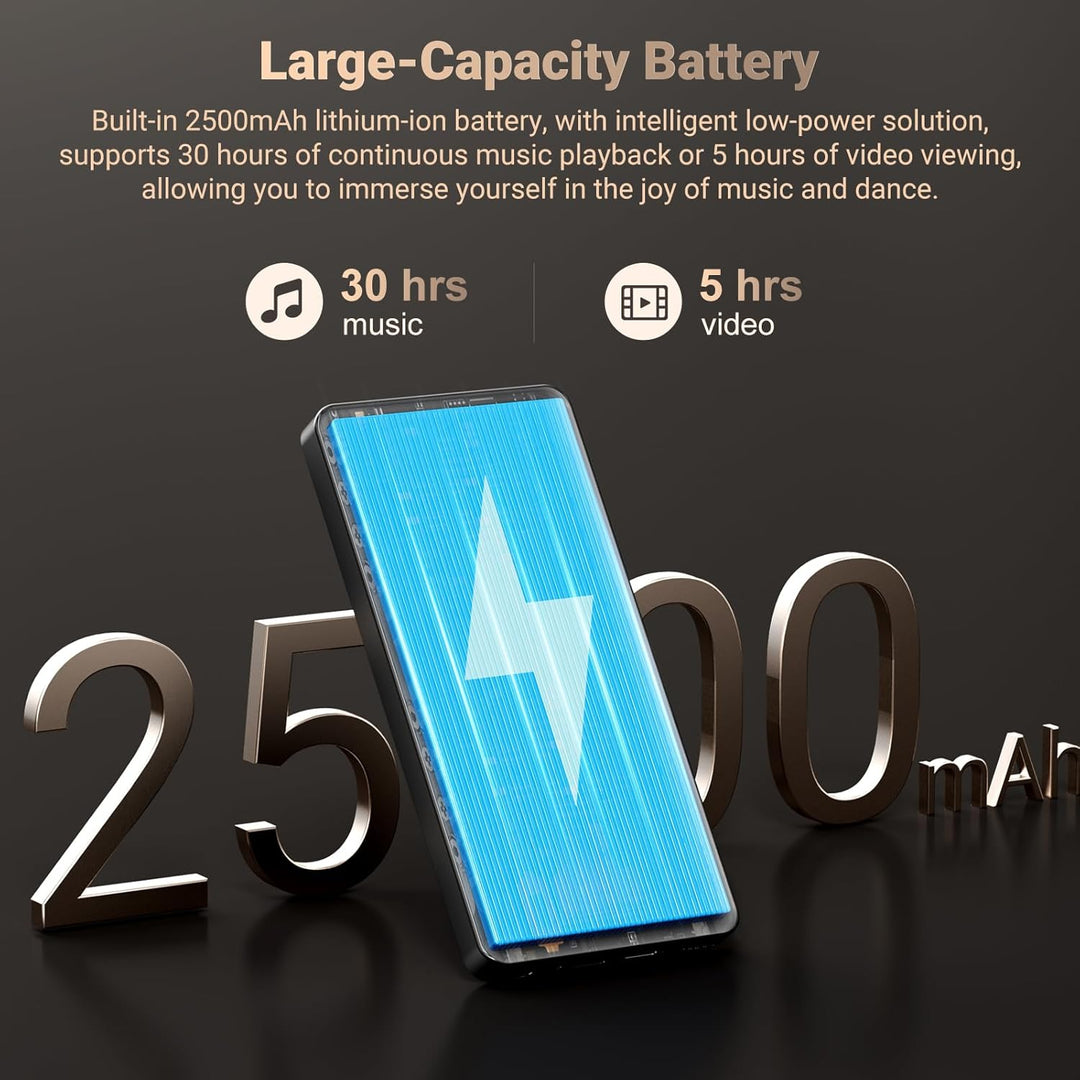 128GB MP3 Player mit Bluetooth WiFi und Kamera, Android 13.0 Spotify MP3 Musik Player mit Lautsprech