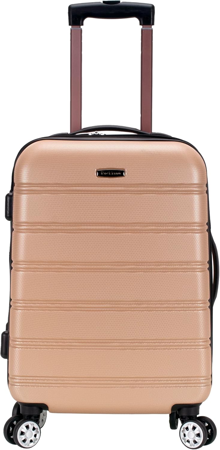 Rockland Melbourne Hardside erweiterbares Spinner-Rad-Gepäck, champagnerfarben, Carry-On 20-Inch, Me