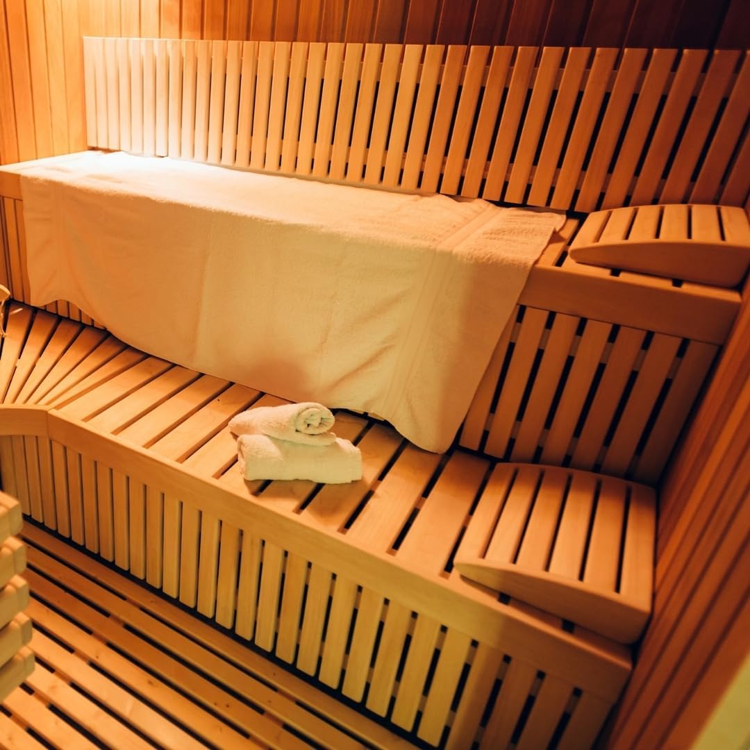 2X HOFMEISTER® Höhenverstellbare Kopfstütze für die Sauna aus Linden-Holz, 40 cm, ergonomisch einste