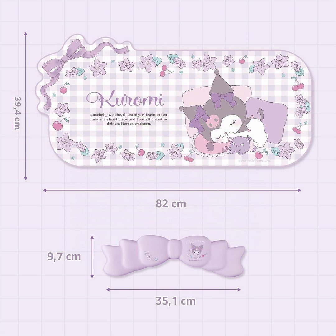 Anime-Mauspad-Handgelenkauflage-Set – rutschfeste Schreibtischunterlage und Memory Foam-Handgelenkau