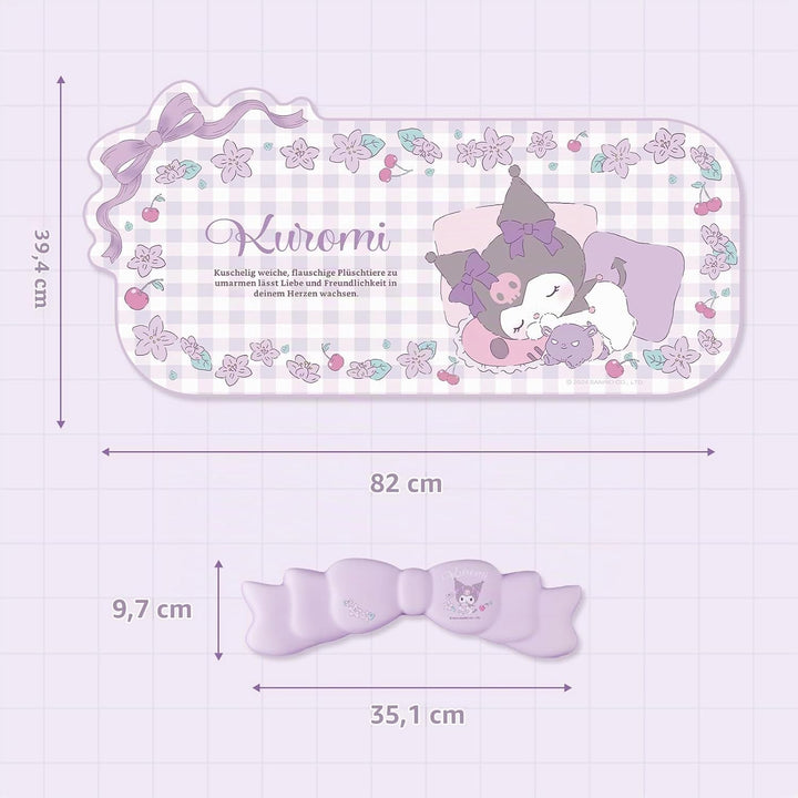Anime-Mauspad-Handgelenkauflage-Set – rutschfeste Schreibtischunterlage und Memory Foam-Handgelenkau