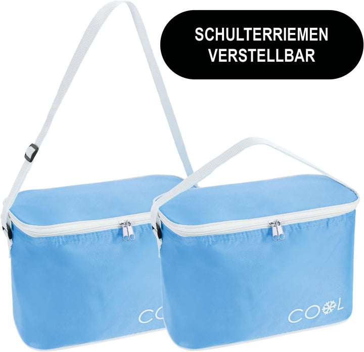 com-four® Kühltasche - Klassische Faltbare Thermo-Kühlbox - Isoliertasche für Picknick, Camping, Out