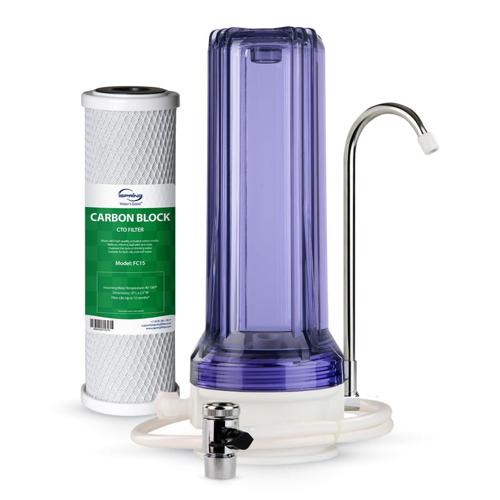 iSpring CKC1C Auftischfilter Wasserfilter Filteranlage für Wasser Auftisch Filter,1 Stufe Auftischfi
