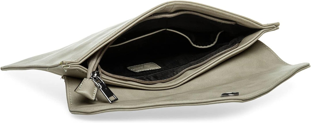 Caspar TA310 Damen Clutch Einheitsgrösse Steingrau, Einheitsgrösse Steingrau