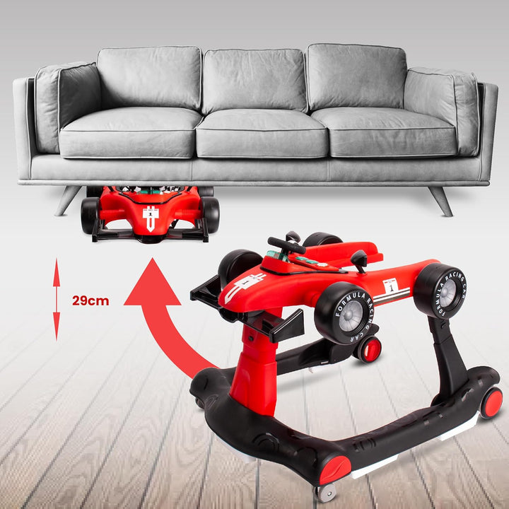 Sun Baby Lauflernhilfe Walker 3in1 mit höhenverstellbare Automotiv, Formula racing, interaktiv und f