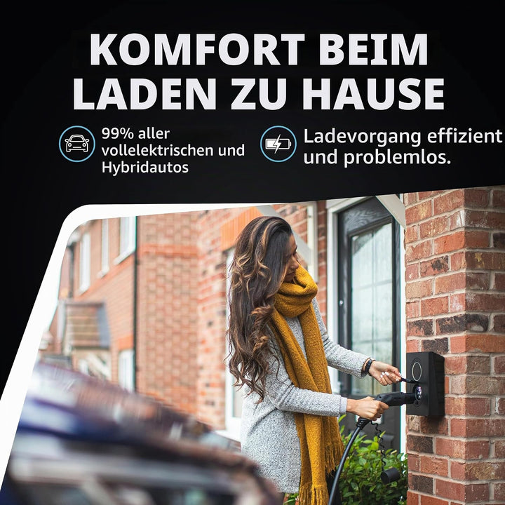 Loady typ 2 ladekabel 10m | 11 kW | 3 Phasen 16A | Extra langes 10 Meter Kabel für Auto EV/PHEV - La