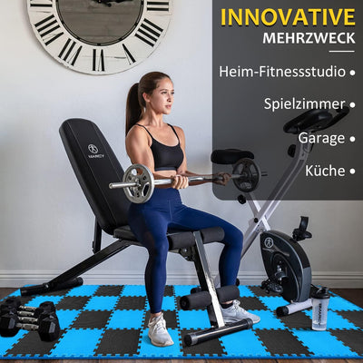 Bodenschutzmatte Fitness Set [31x31cm], 24/36/48 Puzzlematte, EVA Sportmatte Fitnessmatte Rutschfest