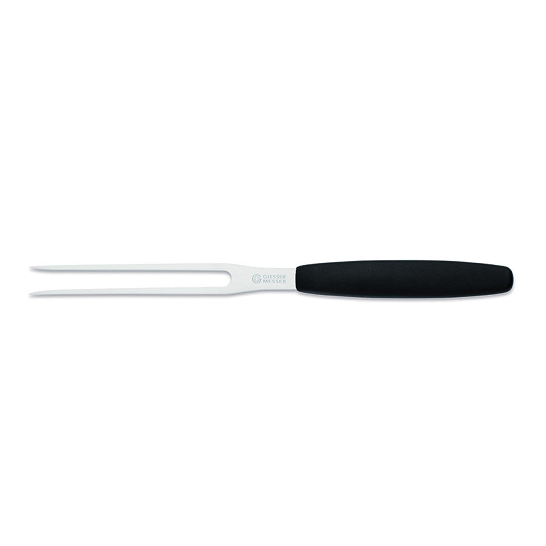 Giesser seit 1776 - Made in Germany - Wurstgabel schwarz, Basic Black, Klinge 13 cm, rutschfest, Fle
