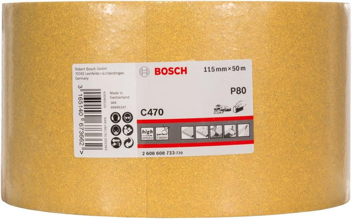 Bosch Schleifblatt C470 Best for Wood+Paint 115x50mm Korn 80, 1 Stk. Körnung 80, Körnung 80