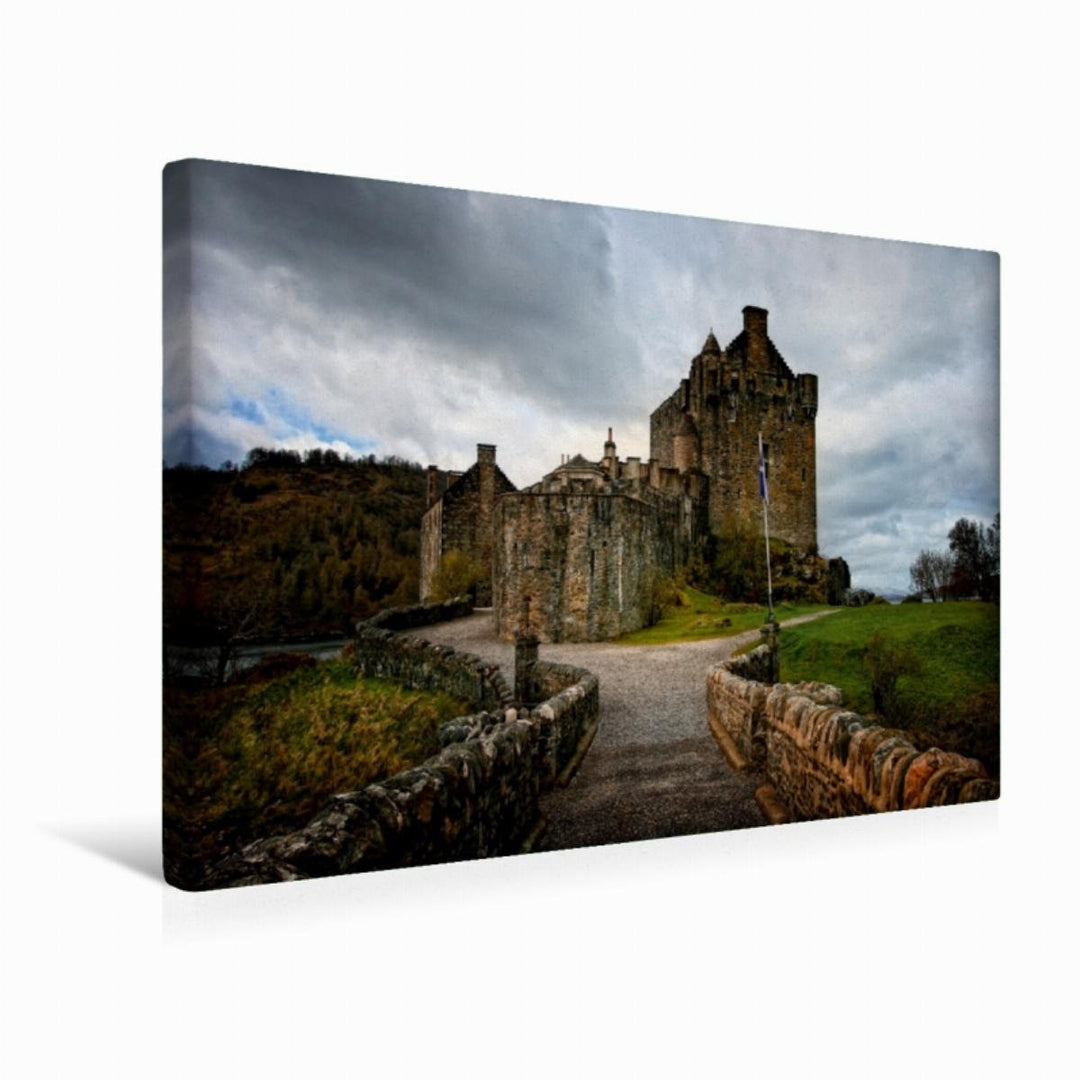 Premium Textil-Leinwand 45 x 30 cm Quer-Format Eilean Donan Castle, Schottland | Wandbild, HD-Bild a