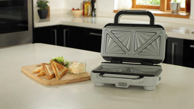 Breville DuraCeramic Sandwichmaker mit tiefen Platten | Sandwichtoaster für 2 Scheiben mit variabler