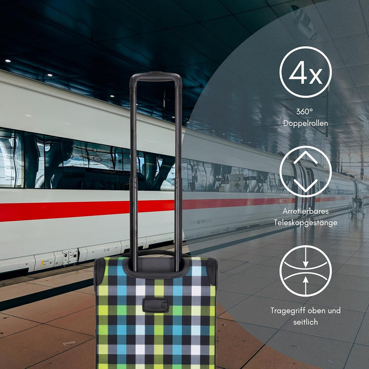 Reisetrolley SoftLITE 4w | Koffer aus strapazierfähigem Polyester | Leichter Trolley mit Vier Doppel