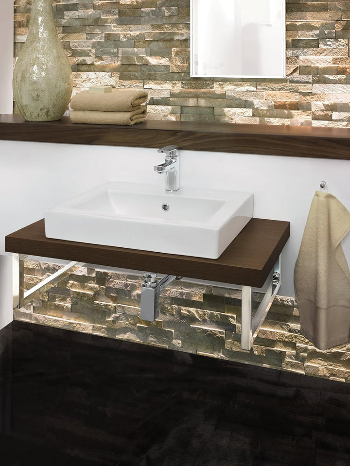 AquaSu 78678 2 Design Einhandmischer LORETO für Waschtisch, Waschtisch