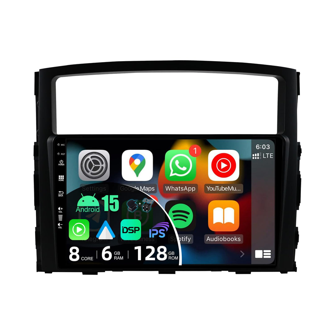 JOYX - 6G+128G - Android 12 IPS Autoradio Passt für Mitsubishi Pajero 4 V80 V90 (2006-2014) - Kabell